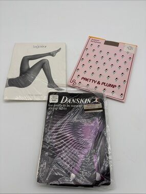 Vintage Lot of 3 Plus Size New Panty Hose Tights Danskin Avon Women Size 1X/2X